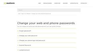 
                            4. Change your web and phone passwords - xMatters Online Help