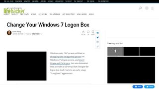 
                            4. Change Your Windows 7 Logon Box - Lifehacker