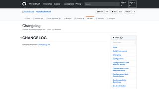 
                            2. Changelog · roundcube/roundcubemail Wiki · GitHub