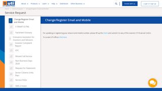 
                            6. Change/Register Email and Mobile - UTI Mutual Fund