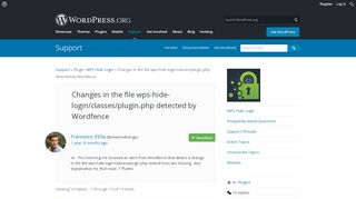 
                            5. Changes in the file wps-hide-login/classes/plugin.php detected by ...
