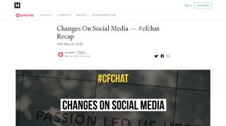 
                            4. Changes On Social Media — #cfchat Recap – Crowdfire — The ...