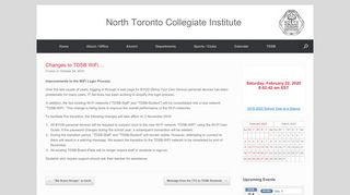 
                            8. Changes to TDSB WiFi… – North Toronto Collegiate Institute