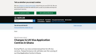 
                            7. Changes to UK Visa Application Centres in Ghana - GOV.UK