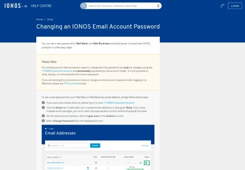
                            5. Changing a 1&1 IONOS Email Account Password - 1&1 IONOS Help