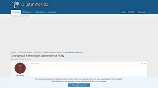 
                            10. Changing a Telnet login password via Putty | Digitalworldz