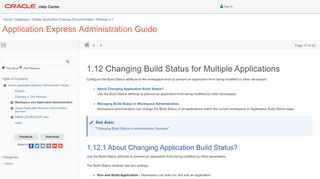 
                            4. Changing Build Status for Multiple Applications - Oracle Docs