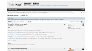 
                            2. Changing default landing URL - Synology Forum