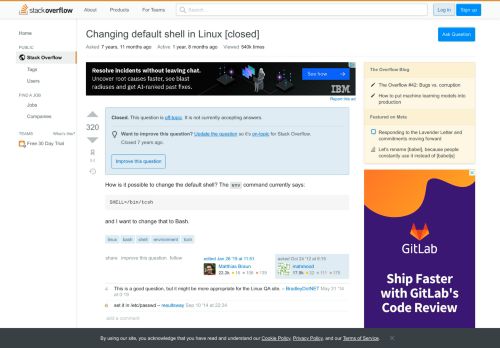 
                            7. Changing default shell in Linux - Stack Overflow