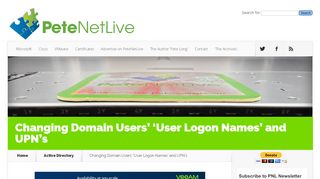 
                            6. Changing Domain Users' 'User Logon Names' and UPN's | PeteNetLive