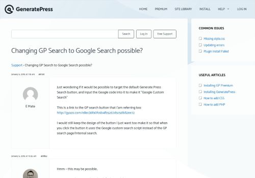 
                            11. Changing GP Search to Google Search possible? - GeneratePress
