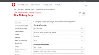 
                            11. Changing language, login and confirmation options - One Net Business