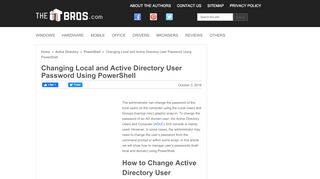 
                            11. Changing Local and Active Directory User Password Using ...