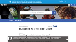 
                            12. Changing my Email Address - Ubisoft Support
