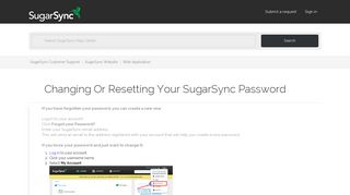 
                            2. Changing or Resetting your SugarSync Password – SugarSync ...