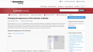 
                            3. Changing the Appearance of the Calendar in Moodle | InMotion Hosting
