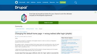 
                            13. Changing the default home page -> wrong redirect after login ...