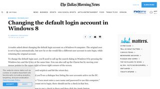 
                            9. Changing the default login account in Windows 8 | Technology ...