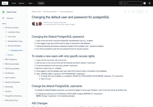 
                            8. Changing the default user and password for postgreSQL - Public ...