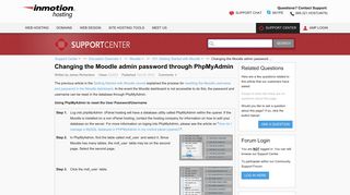 
                            11. Changing the Moodle admin password through PhpMyAdmin ...