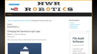 
                            9. Changing the Owncloud Login Logo | HWR Robotics