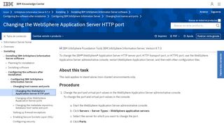 
                            5. Changing the WebSphere Application Server HTTP port - IBM