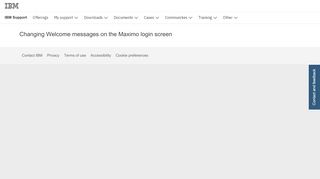 
                            1. Changing the Welcome messages on the Maximo login ...