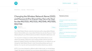 
                            9. Changing the Wireless Network Name (SSID) and Password (Pre ...