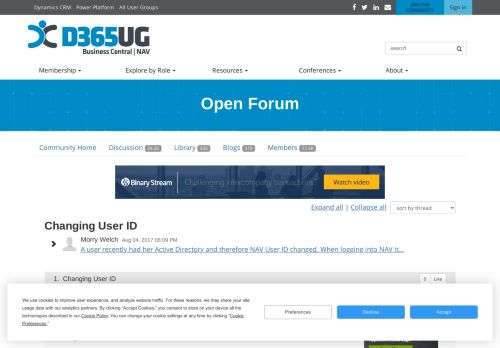 
                            10. Changing User ID - Open Forum - BCUG/NAVUG - Dynamics 365 Business ...
