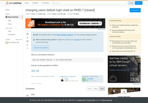 
                            13. changing users default login shell on RHEL? - Stack Overflow