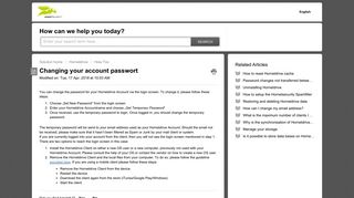 
                            5. Changing your account passwort : Hornetsecurity