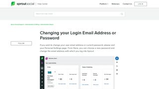 
                            7. Changing your Login Email Address or Password – Sprout Social ...