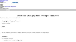 
                            11. Changing Your Mvelopes Password