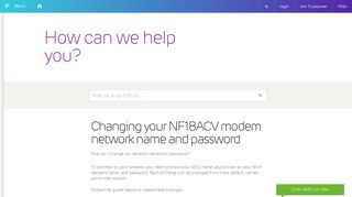 
                            5. Changing your NF18ACV modem network name and ... - Ask Trustpower