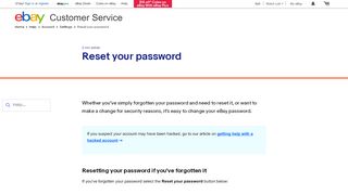 
                            3. Changing your password | eBay