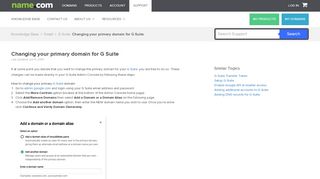 
                            11. Changing your primary domain for G Suite - G Suite - Email ...