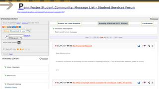 
                            12. Channel Catalog - Penn Foster Student Community: Message List ...