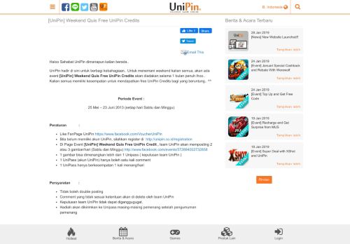 
                            7. Channel Pembayaran - UniPin : Event Details