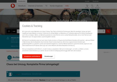 
                            13. Chaos bei Umzug. Komplette Firma lahmgelegt! - Vodafone Community