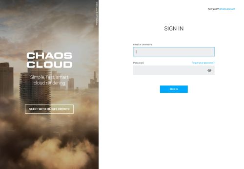 
                            1. Chaos Group: Sign in