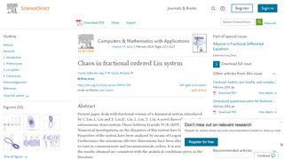 
                            4. Chaos in fractional ordered Liu system - ScienceDirect