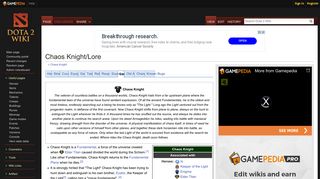 
                            11. Chaos Knight/Lore - Dota 2 Wiki