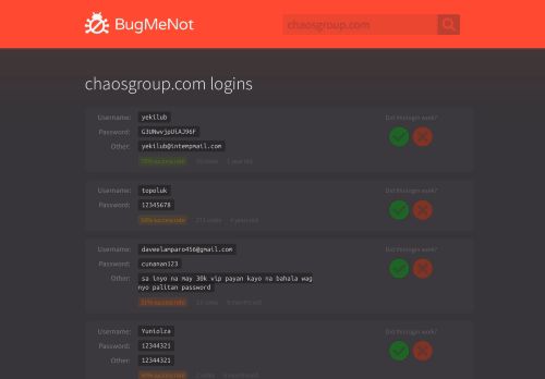 
                            9. chaosgroup.com passwords - BugMeNot