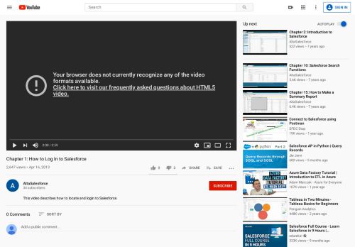 
                            10. Chapter 1: How to Log In to Salesforce - YouTube