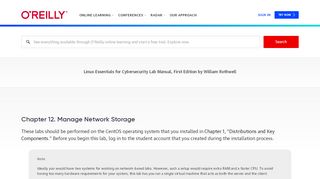 
                            11. Chapter 12 Manage Network Storage - Linux Essentials for ...