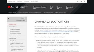 
                            6. Chapter 22. Boot Options - Red Hat Customer Portal