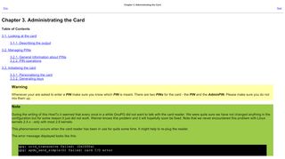 
                            3. Chapter 3. Administrating the Card - GnuPG