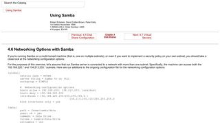 
                            2. [Chapter 4] 4.6 Networking Options with Samba - O'Reilly Media