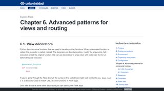 
                            5. Chapter 6. Advanced patterns for views and routing (Explore Flask)
