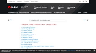 
                            6. Chapter 6. Using OpenStack With the Dashboard